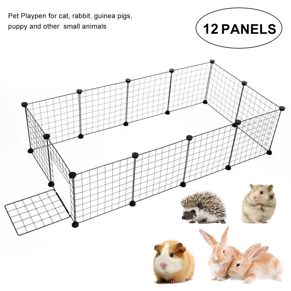 Pet Playpen Bunny Cage Fence-DIY Small Animal Exercise Pen Crate Kennel Hutch for Guinea Pig