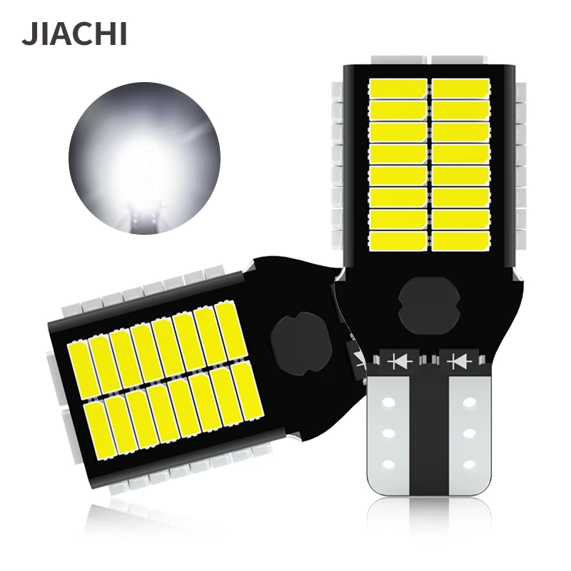 

JIACHI 100PCS Super Bright 921 912 W16W T16 Bulb T15 Led Canbus Lamp No Error Auto Car Reverse Parking Backup Light White 12-24V