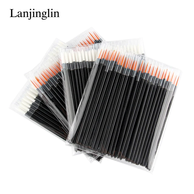 HOT 50Pcs Disposable Eyeliner Make Up Brush Eye Shadow Eyeliner Wand Cosmetic Brush Eyelash Extension Women Beauty Makeup Tool