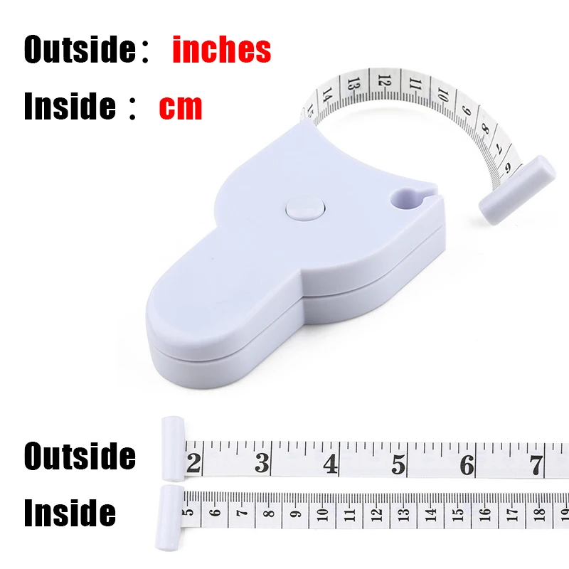 Tape Measure 150 cm/60 inch Retractable Ruler Body Measuring Tape Self-tightening Automatic Telescopic Ruler For Fitness Weight Loss Measure