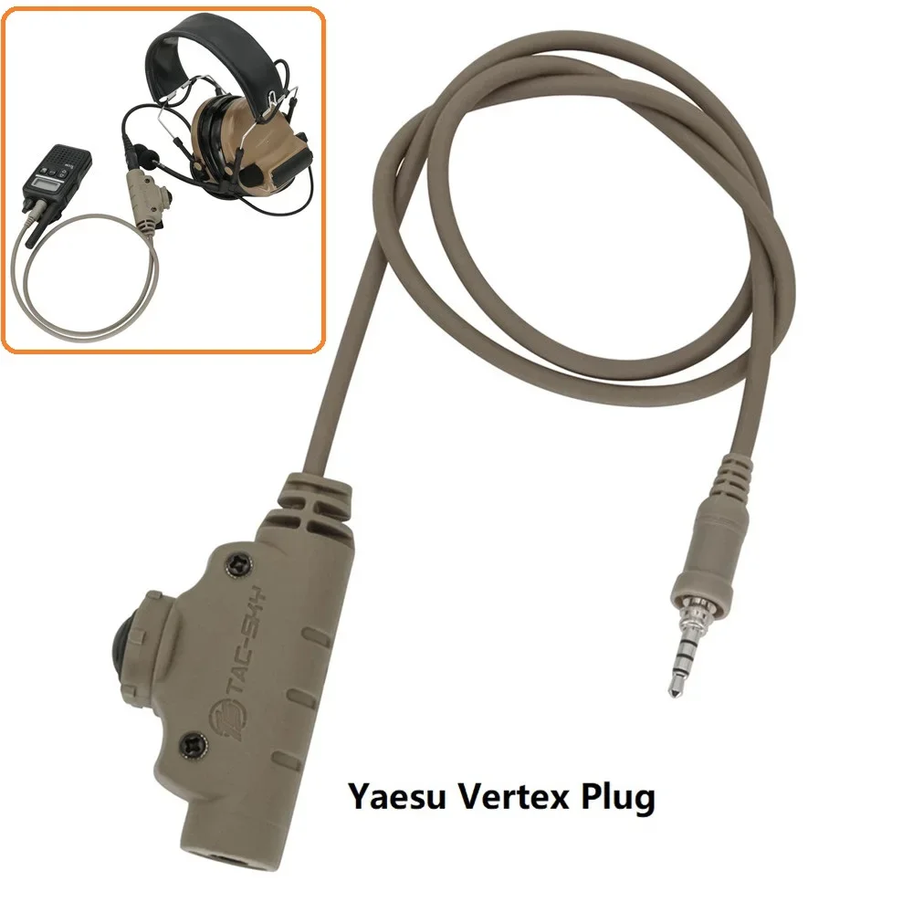 TAC-SKY Tactical Shooting Headset U94 Ptt V2 Headphone Ptt for PELTOR COMTAC / MSA SORDIN Tactical Headset for Yaesu Vertex Plug