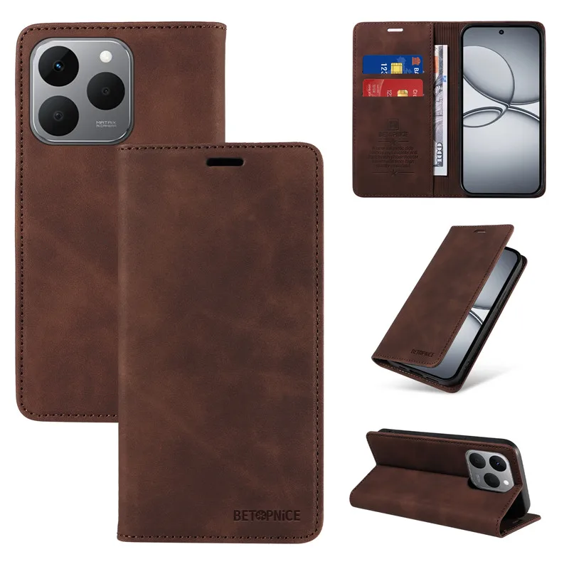 Anti-Theft Wallet Flip Card Holder Leather Phone Case