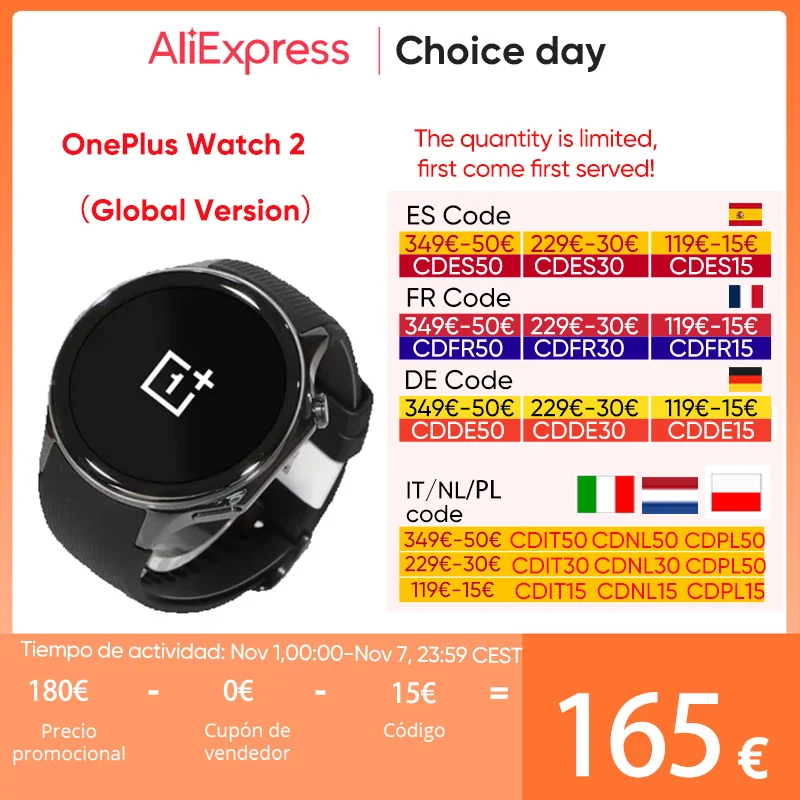 Smartwatch zegarek OnePlus 2 z EU za $197.61 / ~793zł