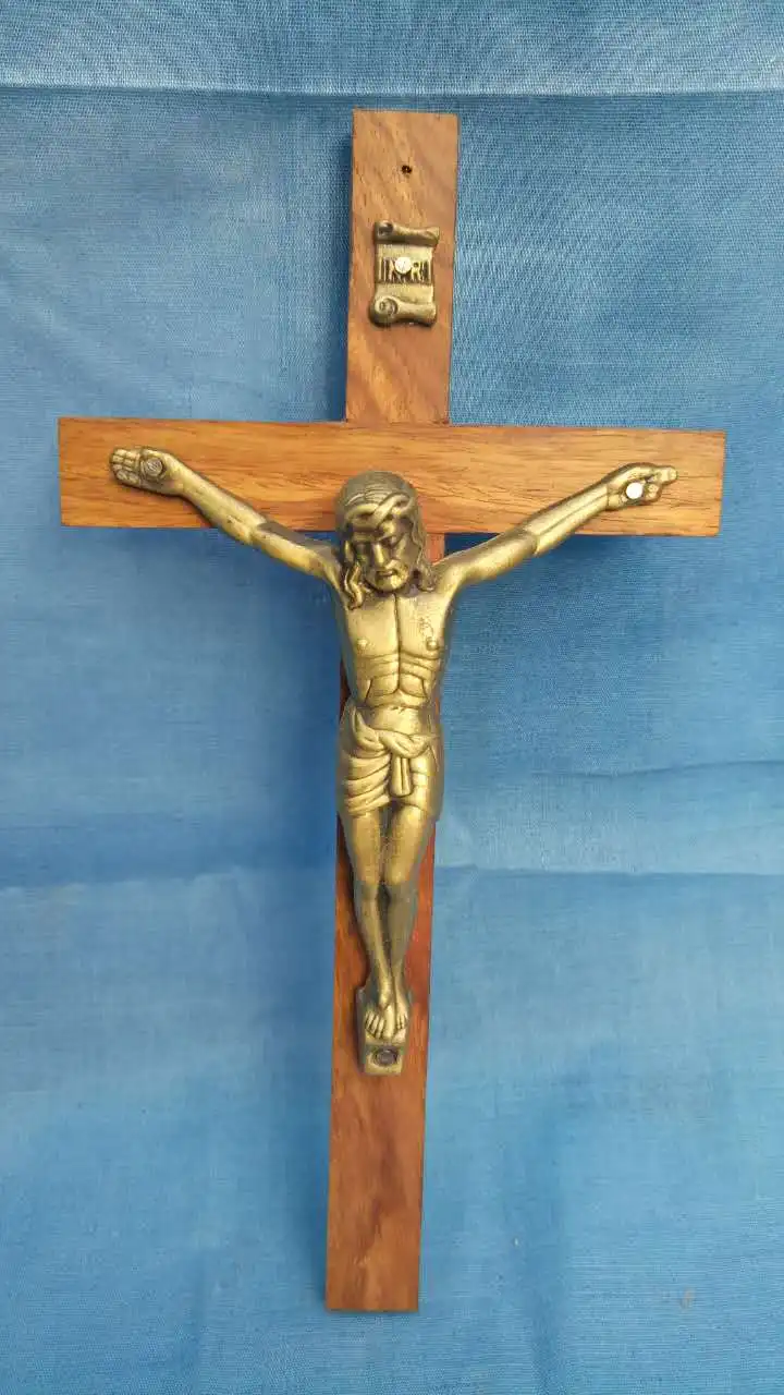 

23 CM LARGE --TOP CHRISTIANISM HOME DECOR JESUS CHRIST ON CROSS THE CRUCIFIXION CRUCIFIX RELIGIOUS METAL WALL CROSS STATUE