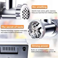 Электрическая мясорубка из нержавеющей стали, 1000 Вт, многофункциональная домашняя колбаса, мясорубка, кухонный комбайн, электрическая овощерезка — изображение 4