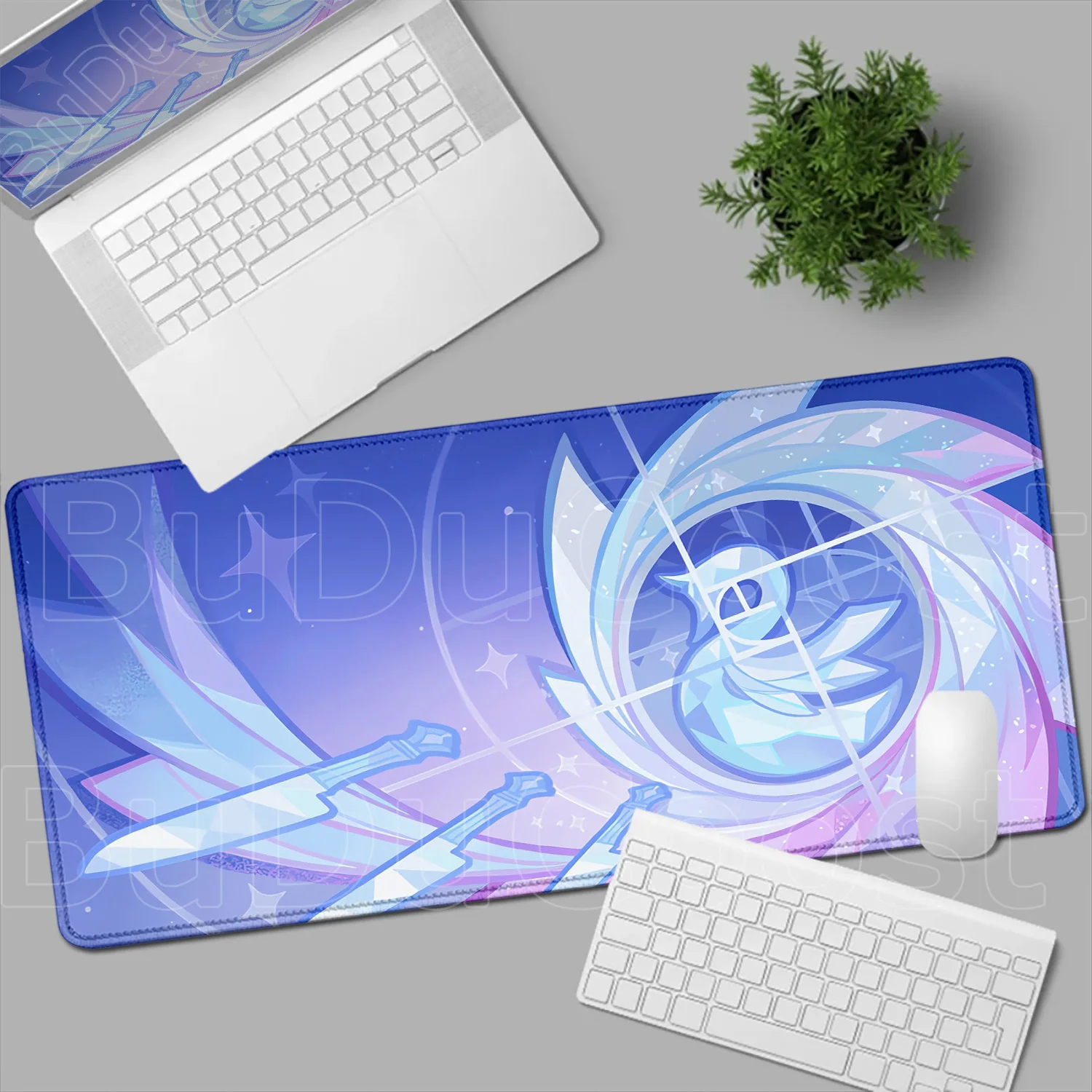 Gamer's Deluxe Edge-Locked Mouse Pad Featuring Iconic Genshin Impact Characters