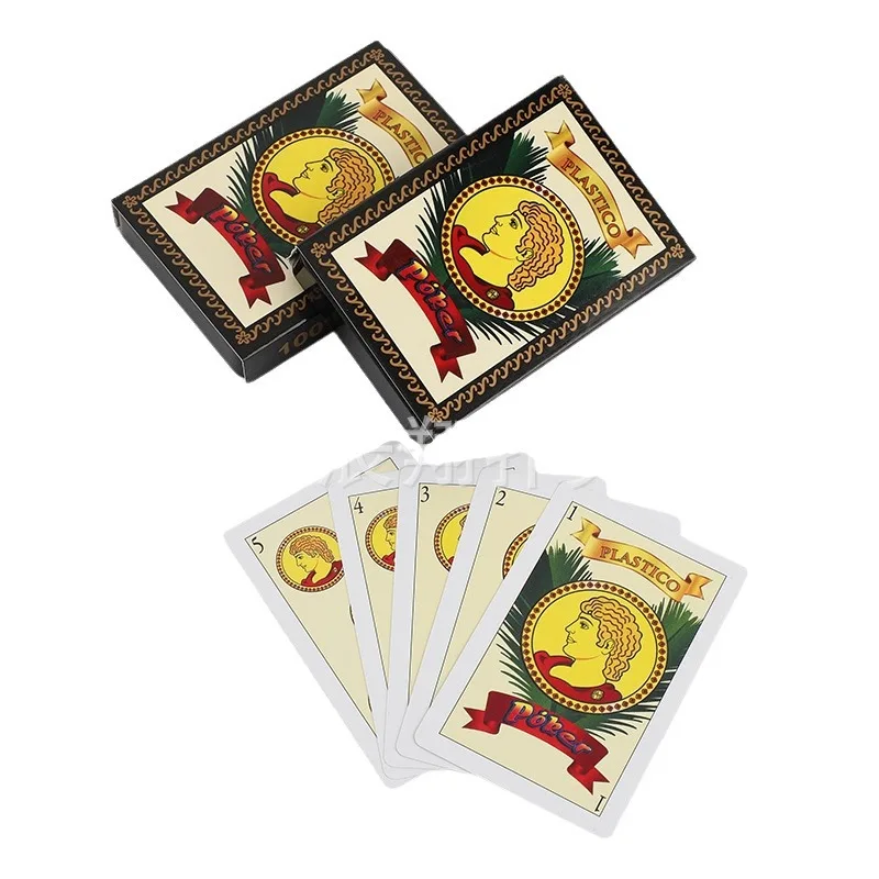 1set Spanish PVC Waterproof Plastic Playing Cards Family Party Board Game Outdoor Game Poker Entertainment Accessories playing cards,plastic playing cards,poker set