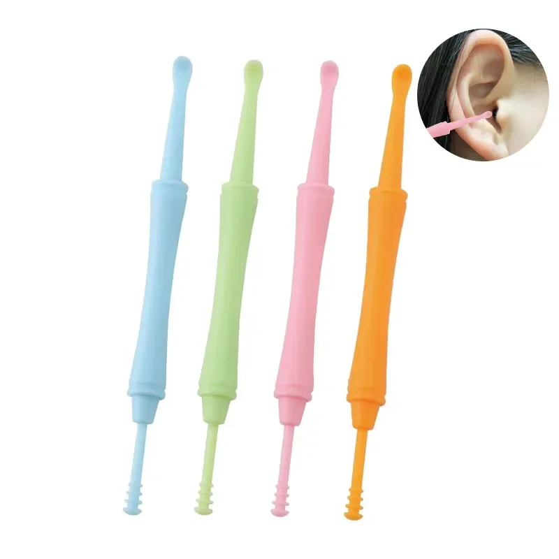 

1PC Ear Wax Pickers Plastic Earpick Wax Remover earwax Removal Tool Curette Spoon Double Care Tool For Baby Safety Ear Cleaner