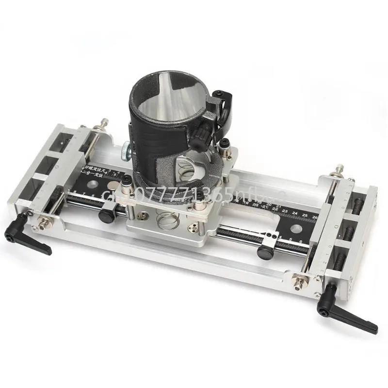 

Woodworking tool, 2-in-1 slotted bracket, hole opener, wardrobe, cabinet door lock mortise clamp