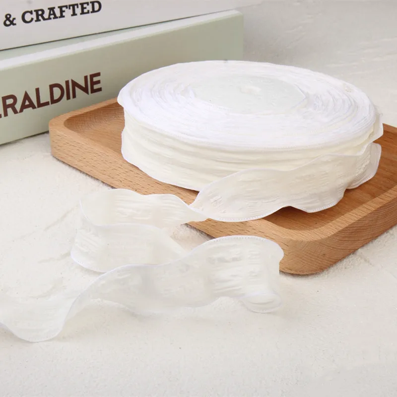 Plaid Wavy Edge Lace Cotton Ribbon