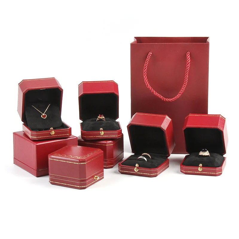 Luxury Travel Jewelry Bag 🎁 – Red Fashion Storage for Watches, Necklaces, Earrings, Rin... - SKU LTJB1855 - UGI Packa...
