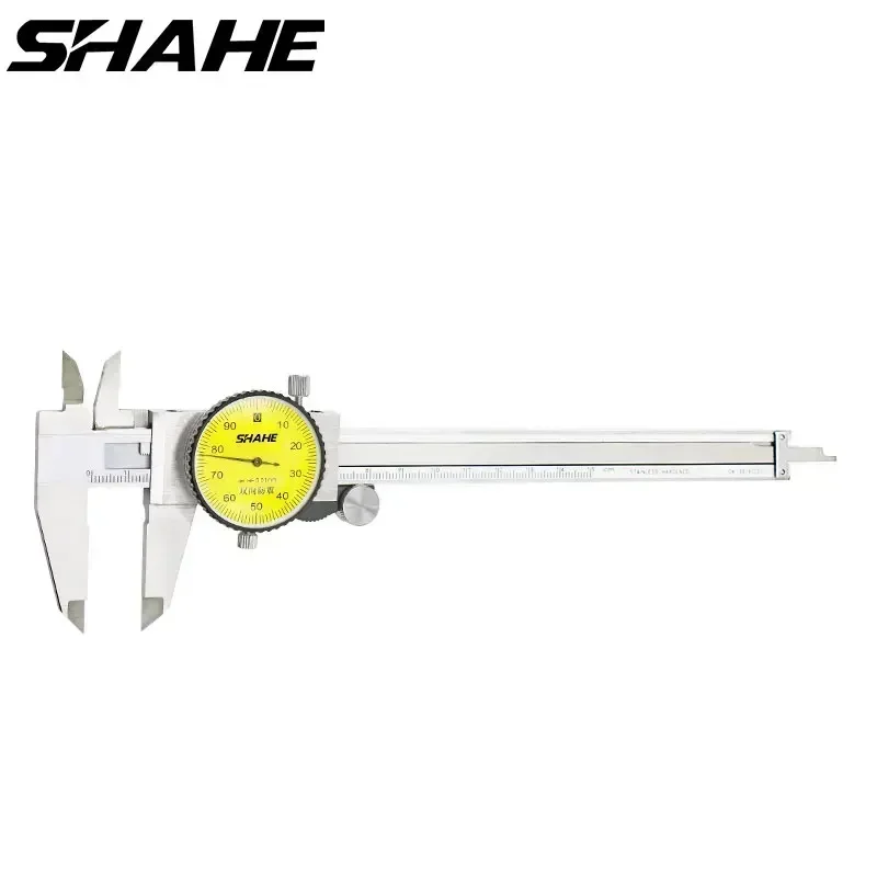 SHAHE Dial Caliper, Vernier Dial Caliper Gauge Micrometer 6 150mm 0.01mm Shock Proof Stainless Steel