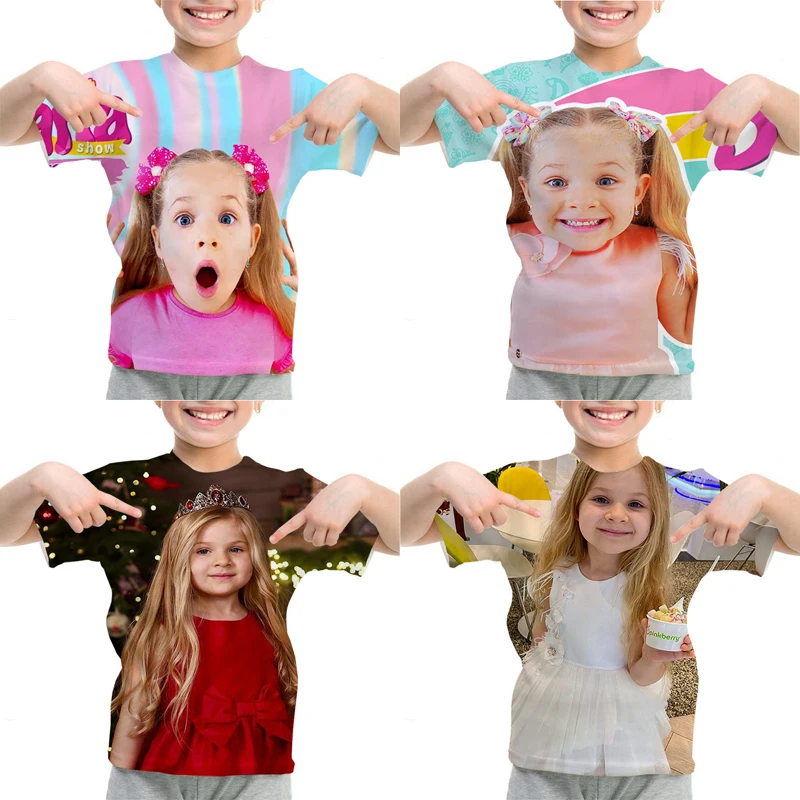 

Kids Diana Show T-Shirt Toddler Girl 3D Print T-shirt Summer Children T Shirt Casual O-neck Short Sleeve Tee Kids Clothes Tops