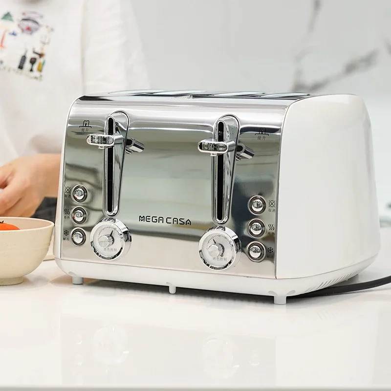 Bread Machine Toaster Sliced Bread Roasting 4-Piece Fully Automatic Breakfast Maker Тостер Toster Household Appliances 3