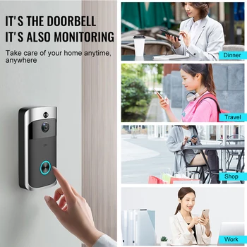 Smart WiFi Video Doorbell IP65 Waterproof Home Doorbell Phone Ring Intercom 6x850 Night Vision Lamps Infrared Security Alarm 2