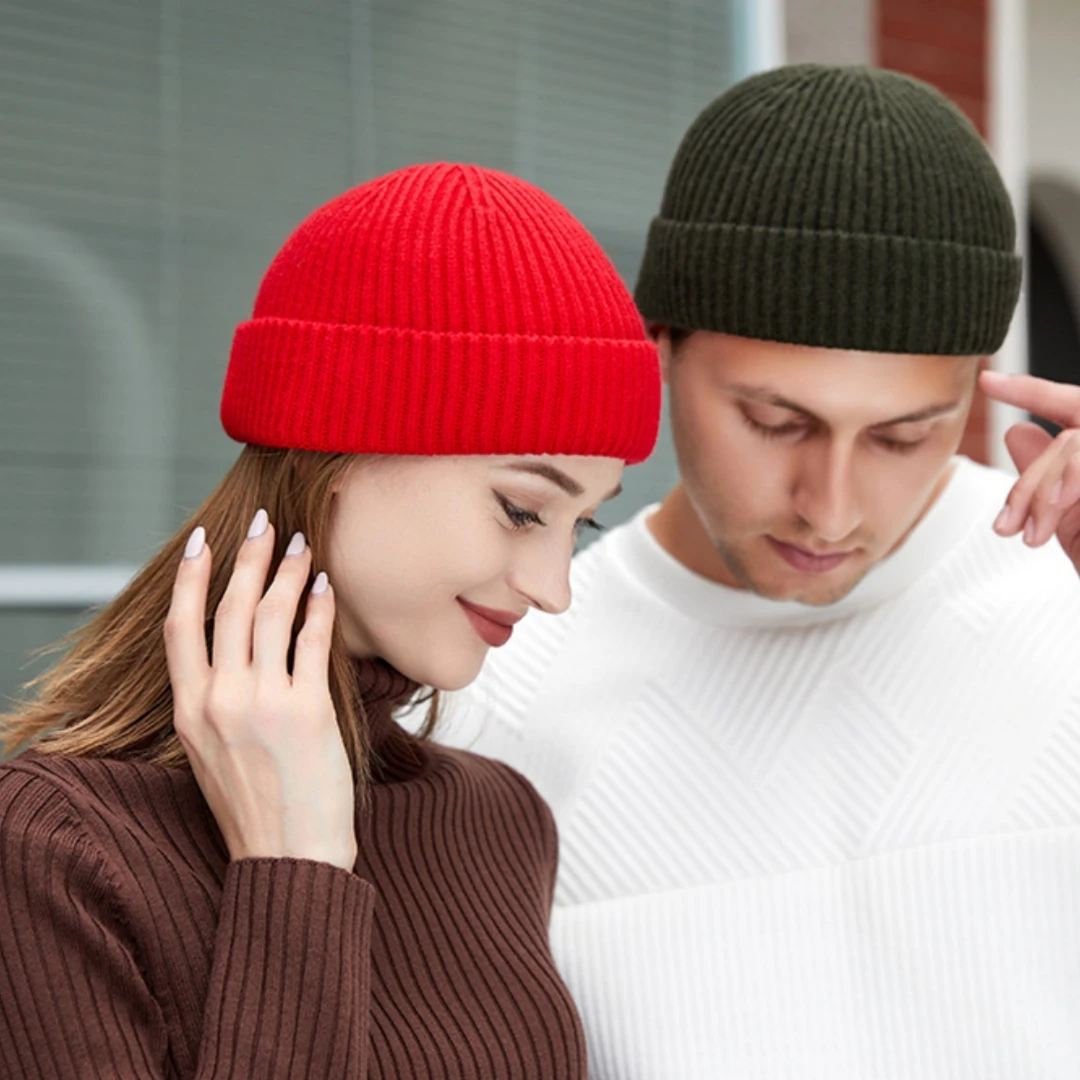 Solid Color Knitted Beanies for Women Men Winter Autumn Outdoor Keep WarmThick Skullies Hats Female Wool Gorras Hip Hop Dad Cap