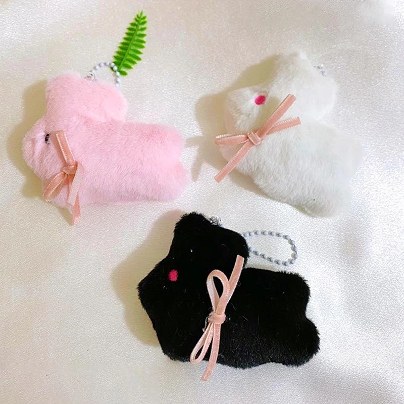 

Cute Jade Rabbit Plush Key Chain Rabbit Doll Phone Pendant Couple Keychain Car Key Ring Backpack Charms Bag Decor Accessories