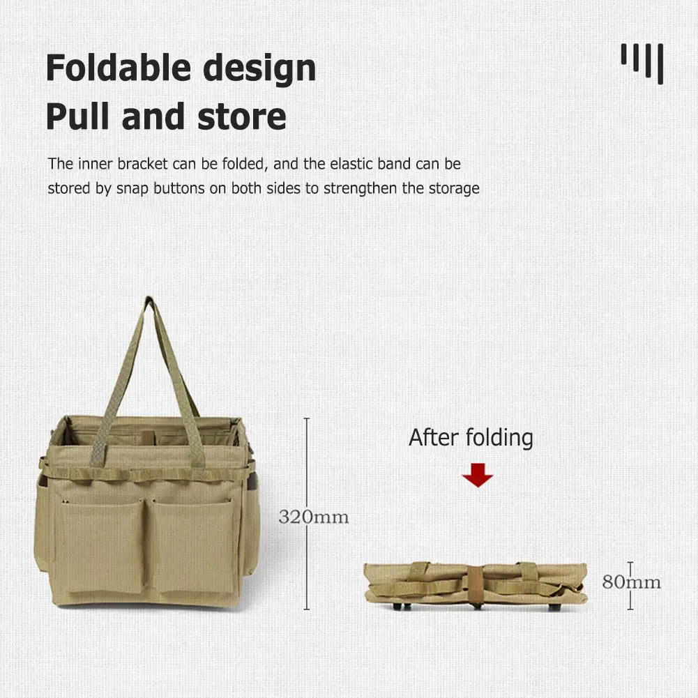 Outdoor Camping Travel Tools Storage Large Capacity Bag Folding Firewood Package Handbag Picnic Barbecue Cutlery Organizer storage bag camping storage bag
