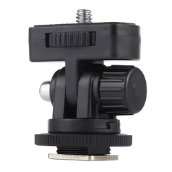 Universal Camera Hot Shoe Phone Holder & Flexible Tripod Adapter with Cold Shoe Mount (Hot Shoe Base)