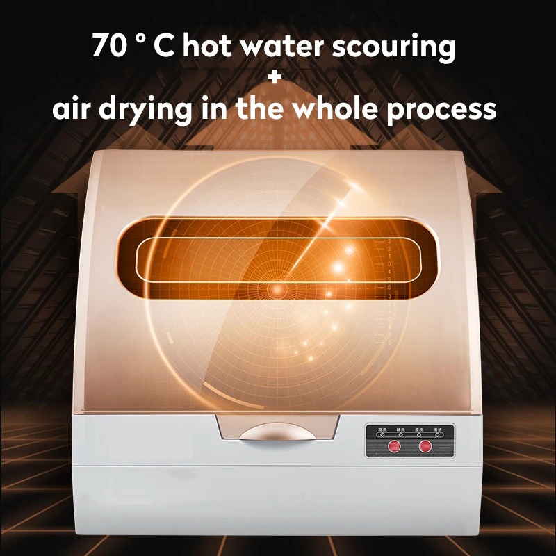 Mini Portable Table Automatic Dishwasher Hotel Independent Home Restaurant Kitchen Dishwasher 510 * 460 * 505mm 3