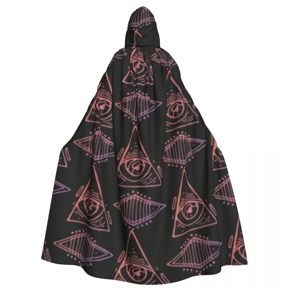

Cosplay Medieval Costumes All Seeing Eye Hooded Cloak Capes Long Robes Jackets Coat Carnival
