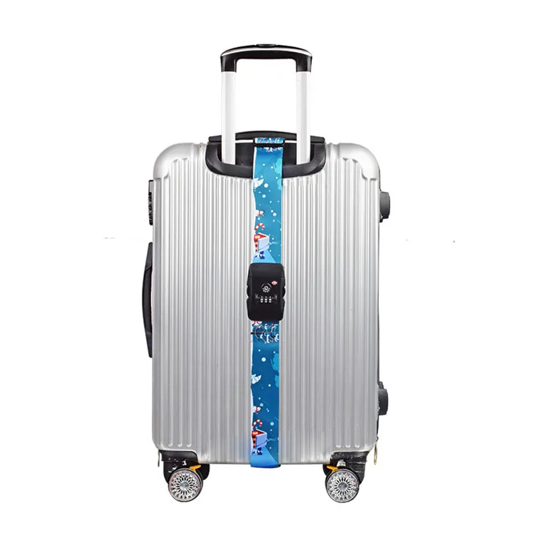 TSA Password Customs Lock Luggage Cross Belt Adjustable Travel Suitcase Band Luggage Suitcase Rope 2M Straps Travel Accessories 4