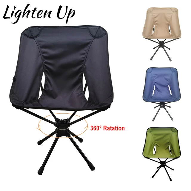 360 Degree Swivel Aluminum Alloy Portable Collapsible Moon Chair Fishing  Camping Bbq Stool Folding Extended Hiking Seat - Camping Chair - AliExpress