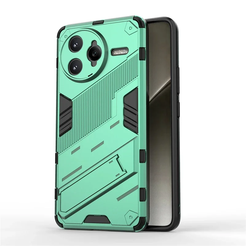 Luxury Anti-Drop Shockproof Armor Phone Holder Case with Full Protective Hard Back Cover