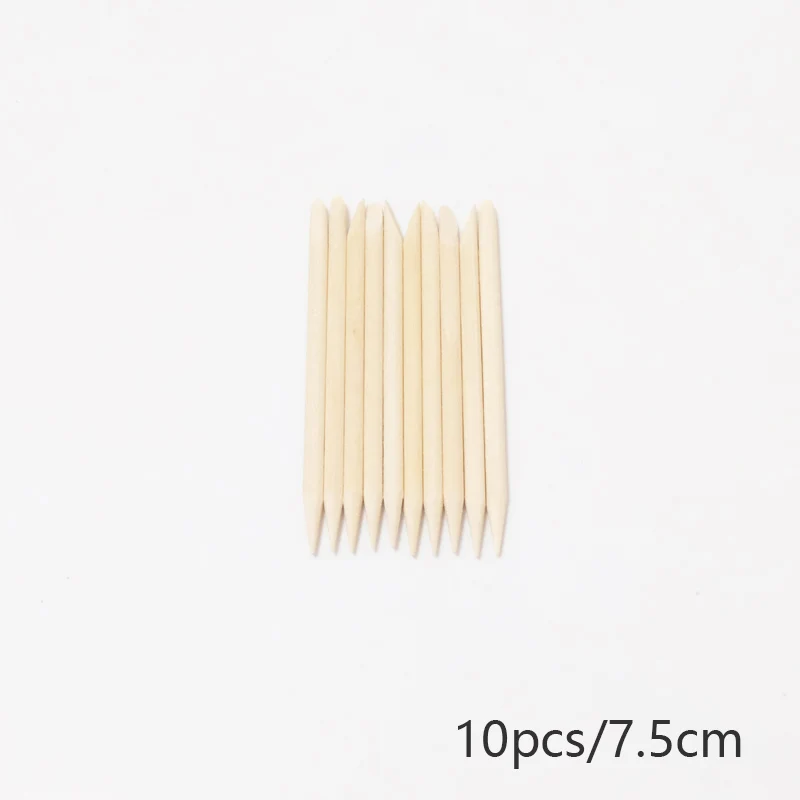 Nail Art Orange Wood Cuticle Sticks - Precision Manicure Tools for Gel Polish and Nail Design