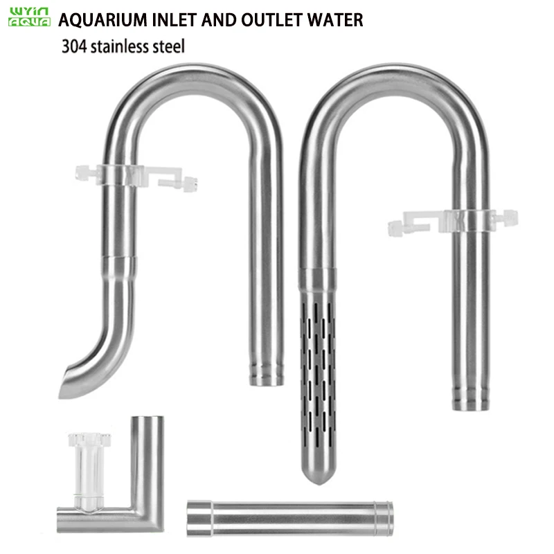 Fish tank inlet and outlet filter stainless steel tube extendable ...