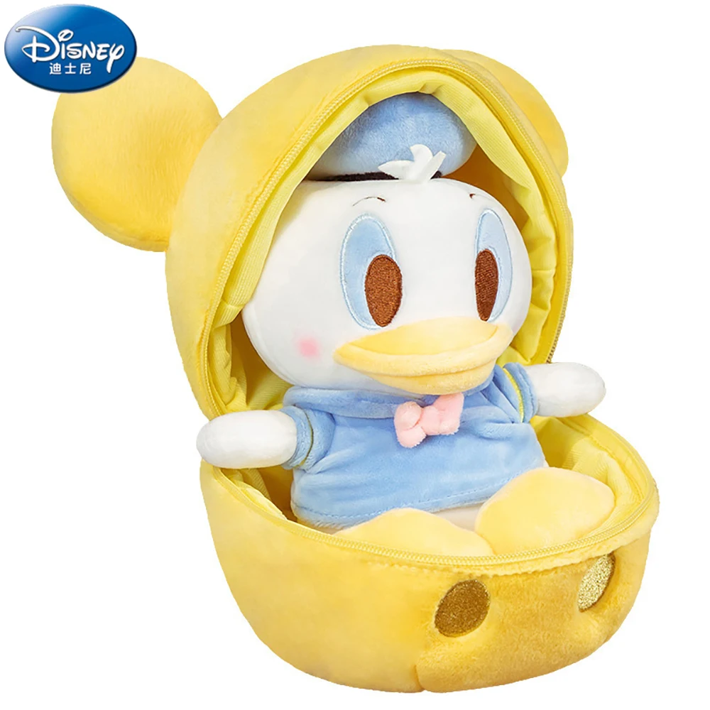 Disney Cute Fun Donald Duck Mickey Mouse Egg Stuffed Plush Dolls For Boys Girls Plush Toys Kids Birthday Gifts Home Decoration