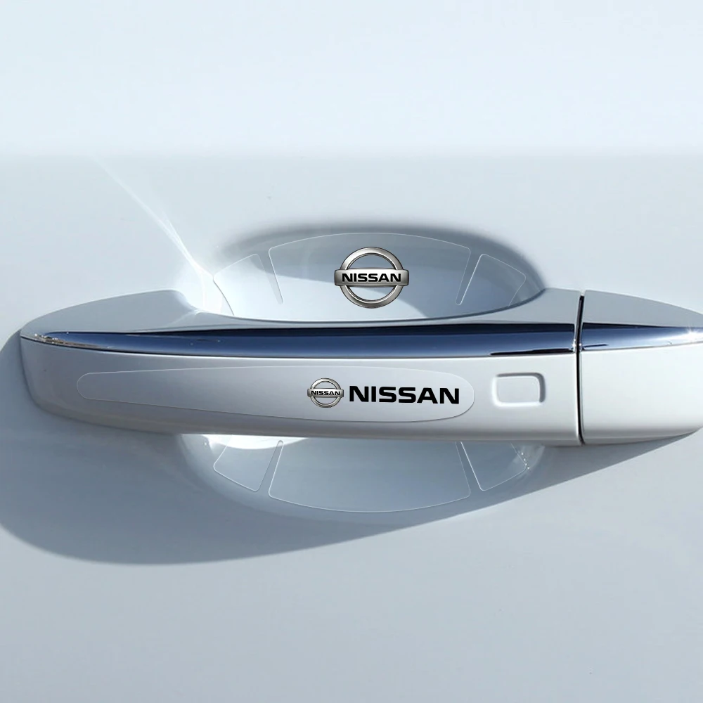 Car Door Handle Bowl Sticker Transparent Anti-scratch Protector 4/8Pcs For Nissan X-trail Qashqai Nismo car sticker protector