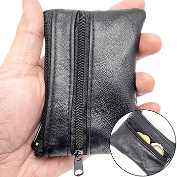 Portamonete da donna in pelle PU portamonete da uomo piccolo portafoglio portamonete borse per soldi con cerniera mini portafogli per bambini porta carte in pelle