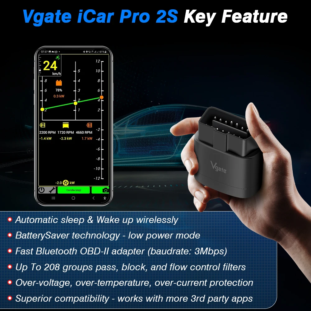 Vgate iCar Pro 2S OBD2 Bluetooth Scanner 4