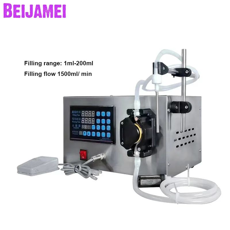 

BEIJAMEI Peristaltic Pump Bottled Fluid Liquor Filler Machine Commercial Tea Alcohol Soft Drink Oral Liquid Filling Machines