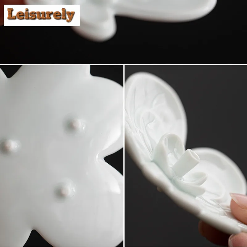 Orchid Petal Small Incense Sticks Holder Incense Smoke Waterfall Incense Burners Mini Meditation Censer Tea Ceremony Decoration