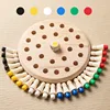 Wooden Memory Match Stick Chess Color Game Board Puzzles Montessori Educational Toy Cognitive Ability Learning Toys For Children 2