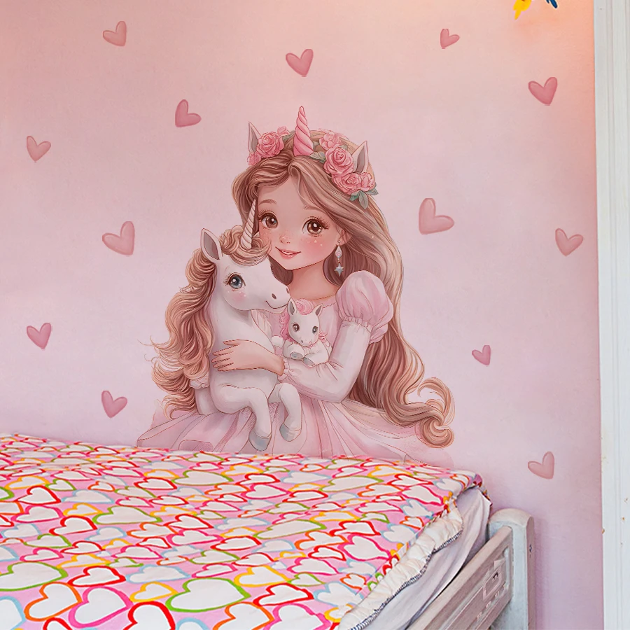 Unicorn & Girl Switch Sticker 3