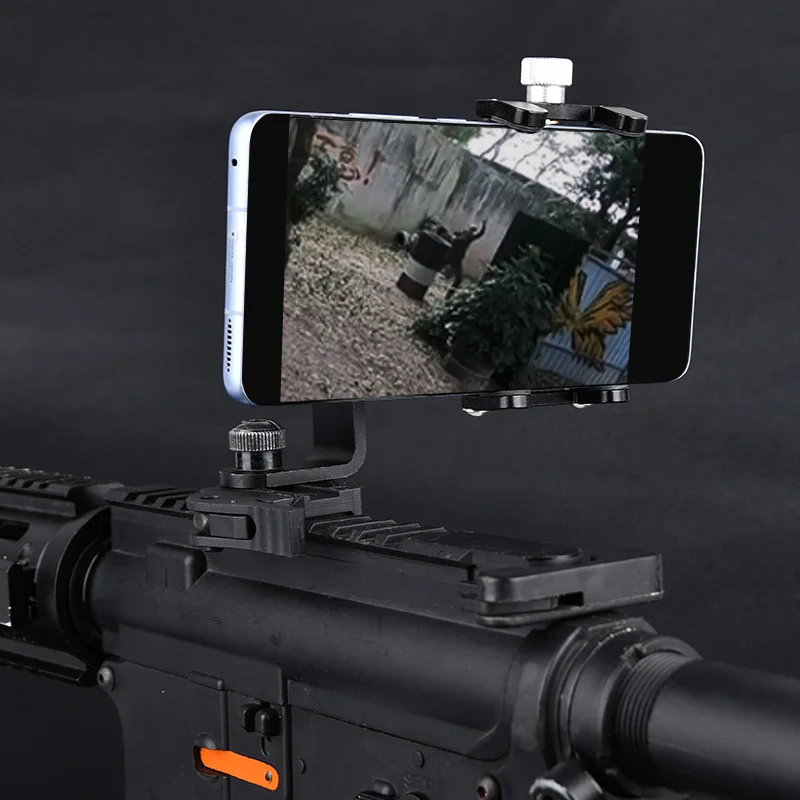 WADSN Mobile Phone Metal Holder Tactic For 20mm Picatinny Fixed Rail Gun Side Rail Mount Holder Outdoor Hunting Query Navigat