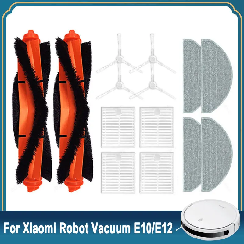 For Xiaomi Robot Vacuum E10,E12 Accessories Brushes B112 Vacuum Cleaner Accessories Hepa Filter Mop Cloth Main Side Brush Set