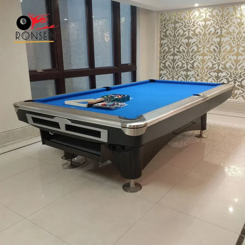 Ronsen Factory 8ft 9ft size Billiard Snooker Table Pool with quality slate and solid woods for club