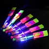 1-16pcs Amazing Light Toy Arrow LED Light Outdoor Party Fun Gift Rubber Band Ejector Night Light Rocket Helicopter Flying Toy 1