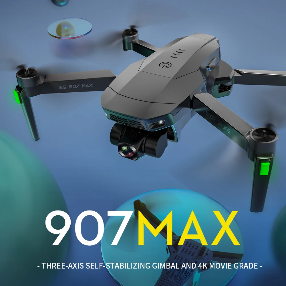 Дрон SG907 MAX 4k с камерой, профессиональный 3-осевой Квадрокоптер с Wi-Fi GPS оптическим потоком, FPV RC