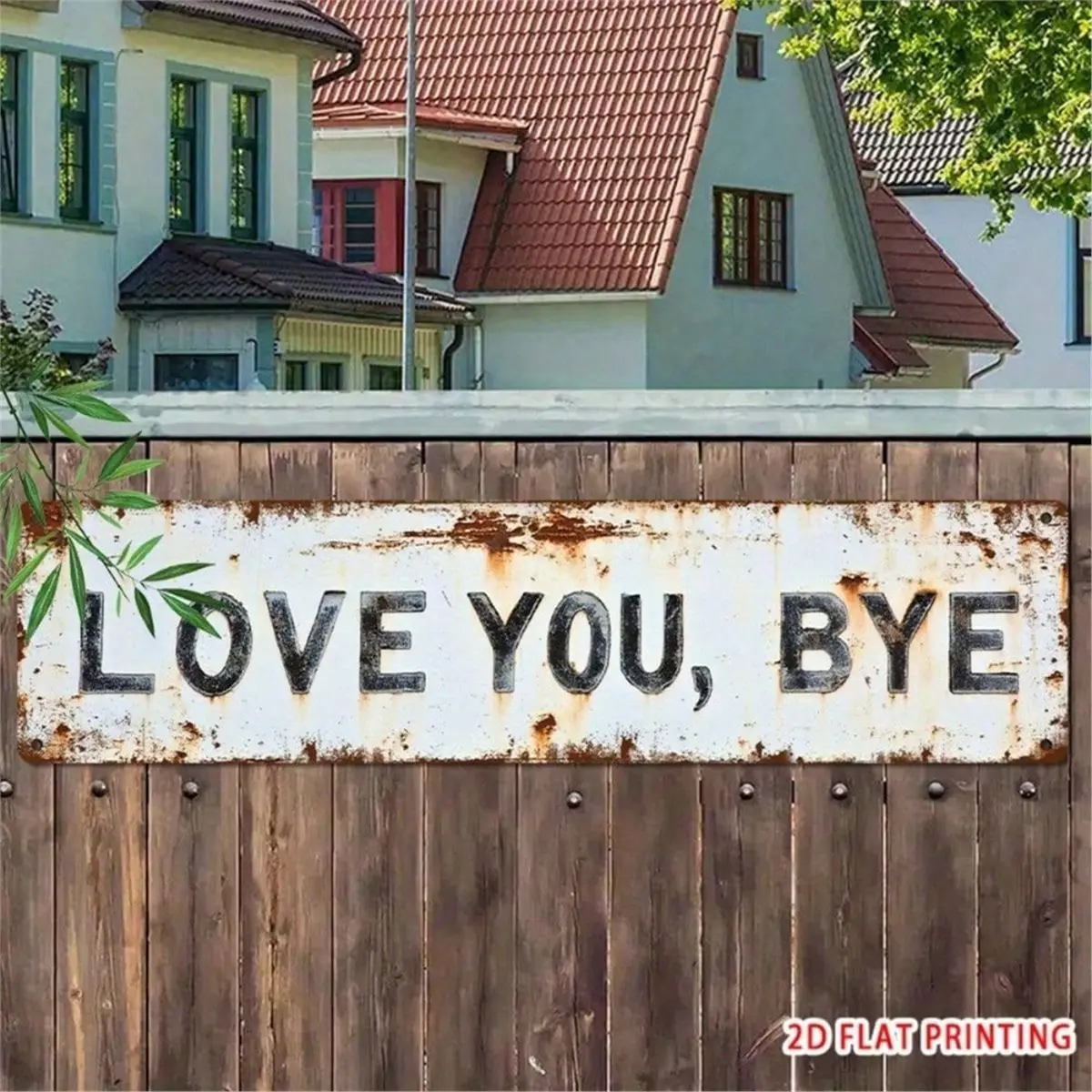 A10R 빈티지 사랑해요, 안녕하세요 금속 간판 2D 평면 벽 장식 (가정, 바, 카페, 차고용) - 레트로 양철 플라크, 랜덤 홀 스타일