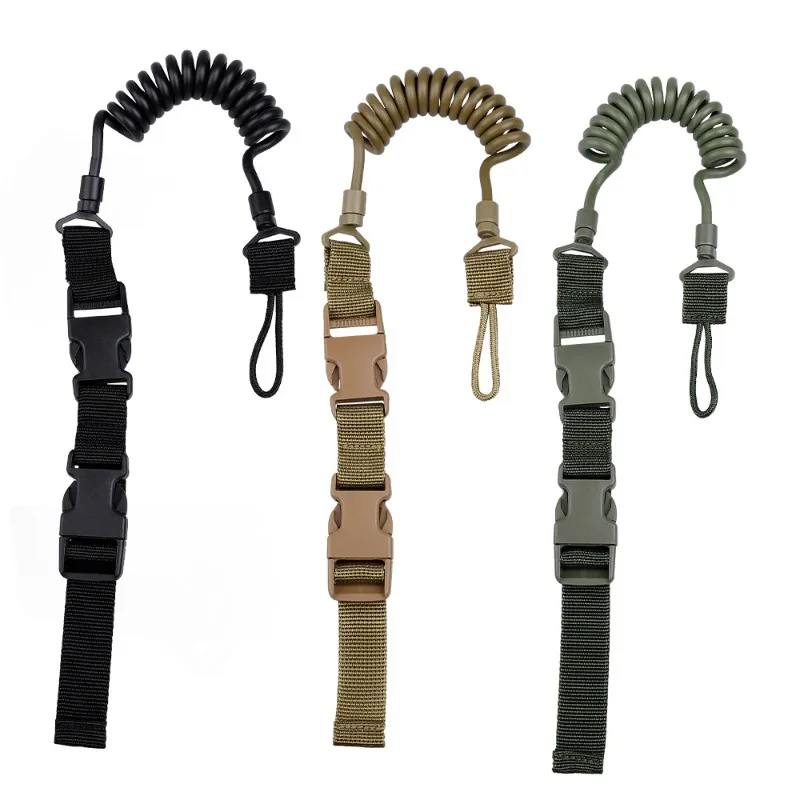 

Multifunctional Military Telescopic Tactical Lanyard Gun Sling Safety Lanyard Spring Pistol Sling Outdoor Hunting Accessories