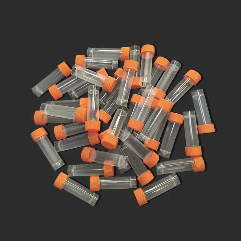 50pcs/bag 5ml Screw Top Centrifuge Tube Sterile Experimental High Quality Refrigeration Tube Volume Vials