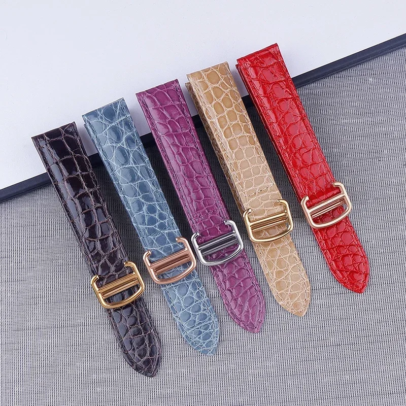 17 18 19 20 22mm High Quality Alligator Leather Watch Strap