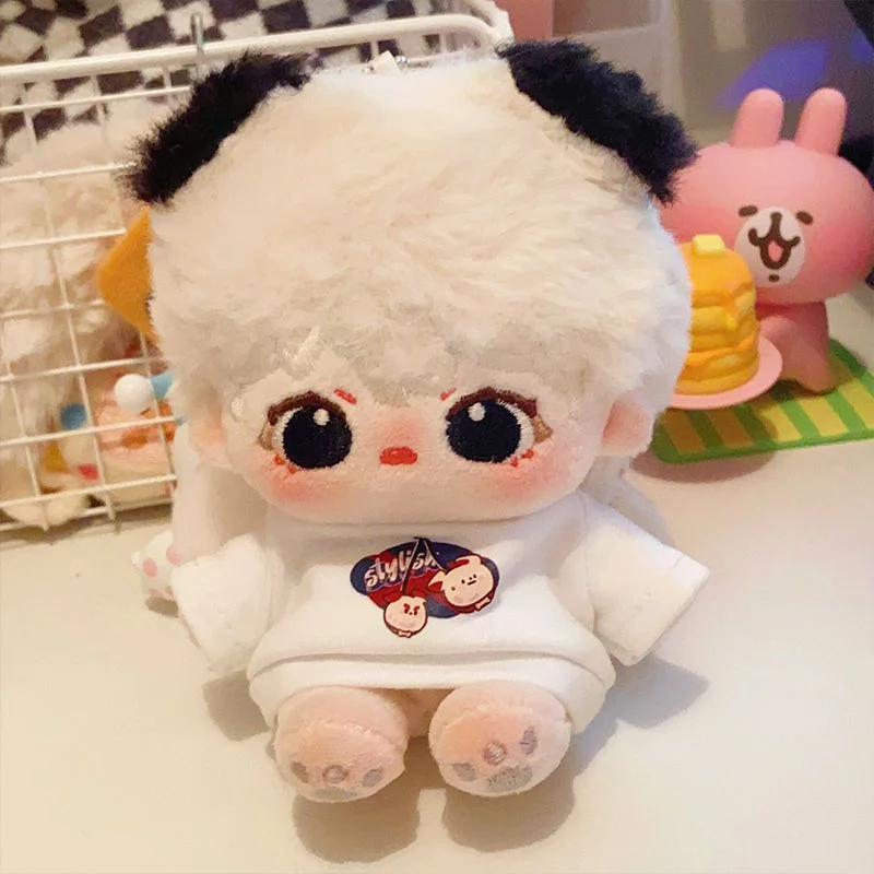 Limited 10cm Cute Mini Plush No Attributes Kawaii White Plush Puppy Cola Doll Plushies Stuffed