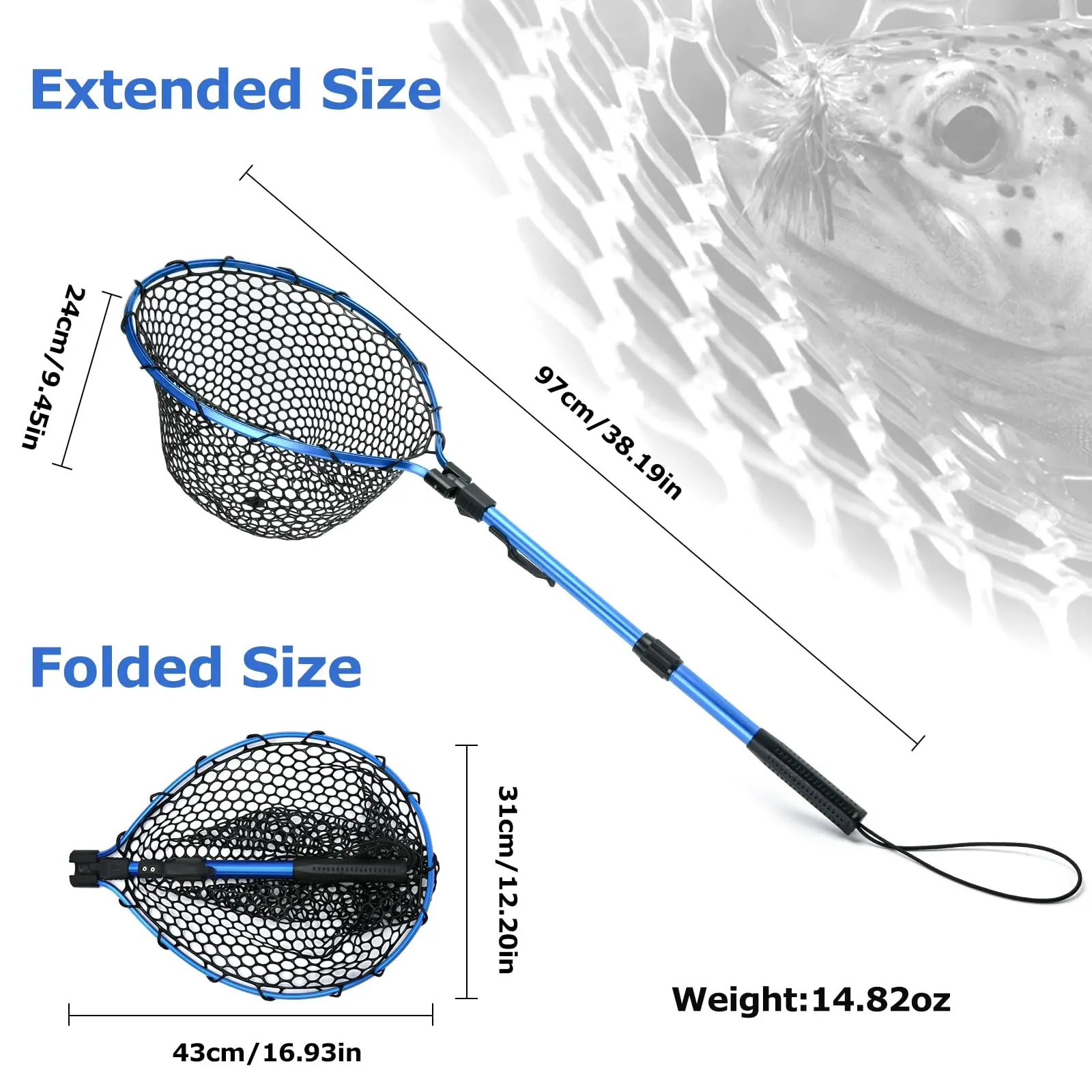 Flying Fishing Net Landing Net for Kayak