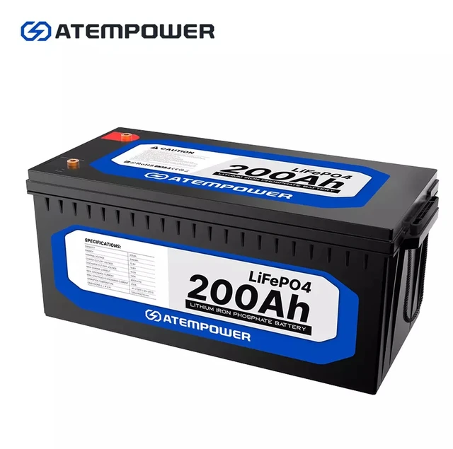 ATEM POWER Batería de litio LiFePO4 de 12 V y 150 Ah de carga rápida,  recargable de ciclo profundo con BMS integrado, perfecta para RV, marina